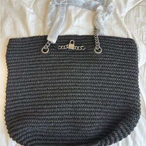 Kurt Geiger Chelsea Raffia Shopper